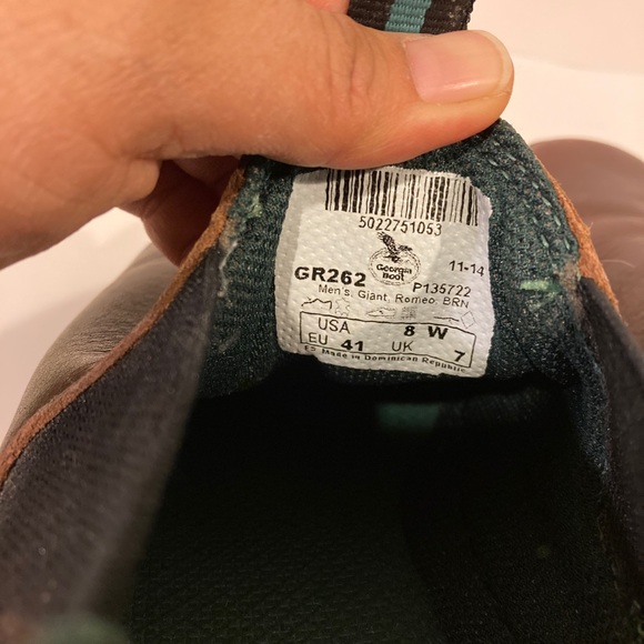 Georgia Boot Men’s Giant Romeo Brown Slip On Work Shoes Size 8 W - Picture 6 of 13